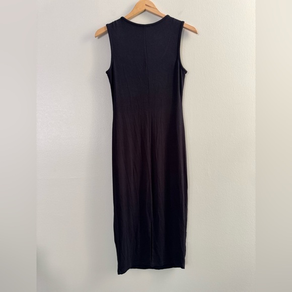 Rachel Zoe Black Sleeveless Tank Fitted Bodycon Stretch Midi Dress Small - Picture 5 of 8
